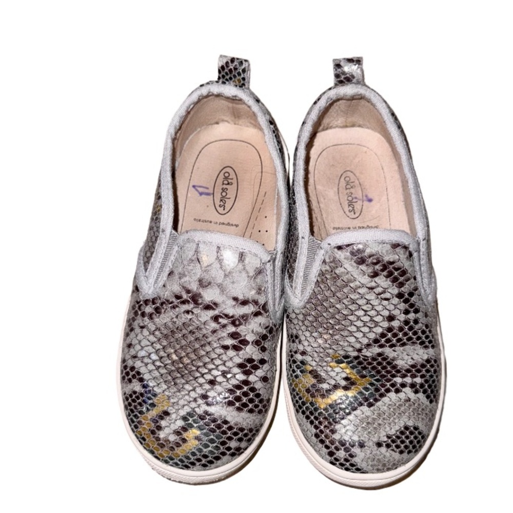 OLD SOLES abby snakeskin slip on shoes girls shoes size 30 or US 13 - Picture 1 of 15